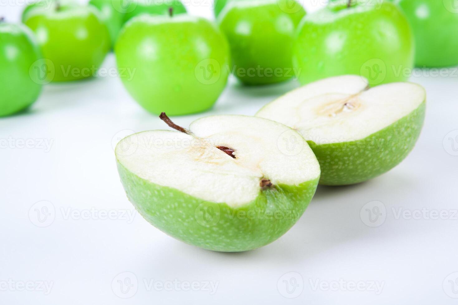 close-up of an apple green 1 photo