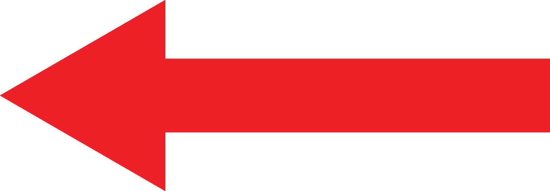 Red left arrow icon isolated on white background . Go to left arrow icon vector