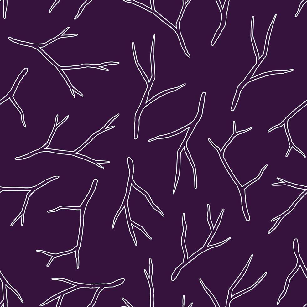 Outline Bunch of twig Seamless Pattern illustration Design vector