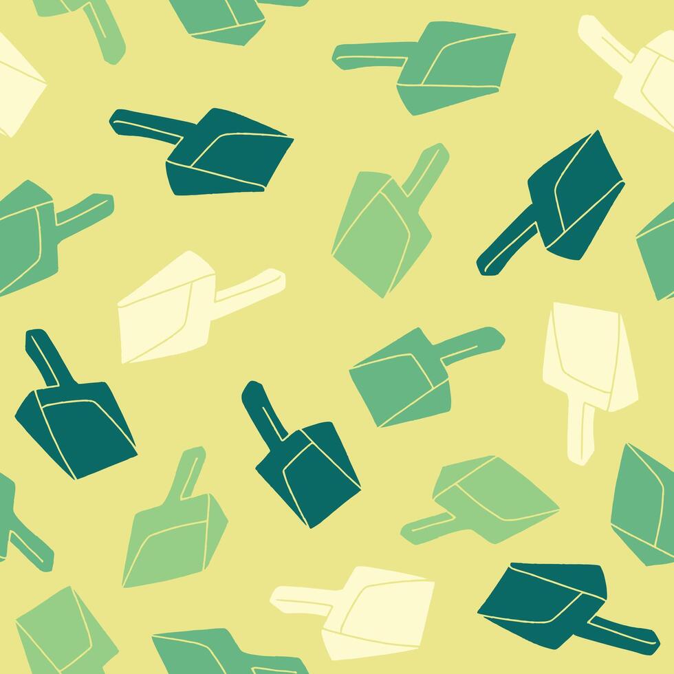 Bunch of Dustpan Seamless Pattern illustration Design vector