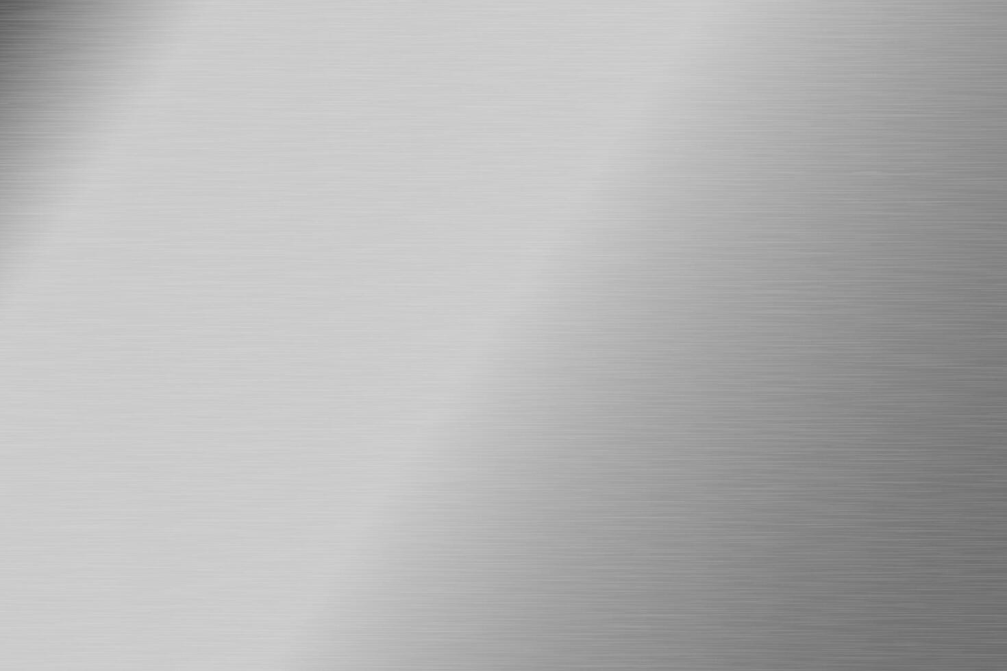 Silver foil background. Metal textured shiny gradient. Stainless glossy surface with reflection. Realistic chrome backdrop. vector