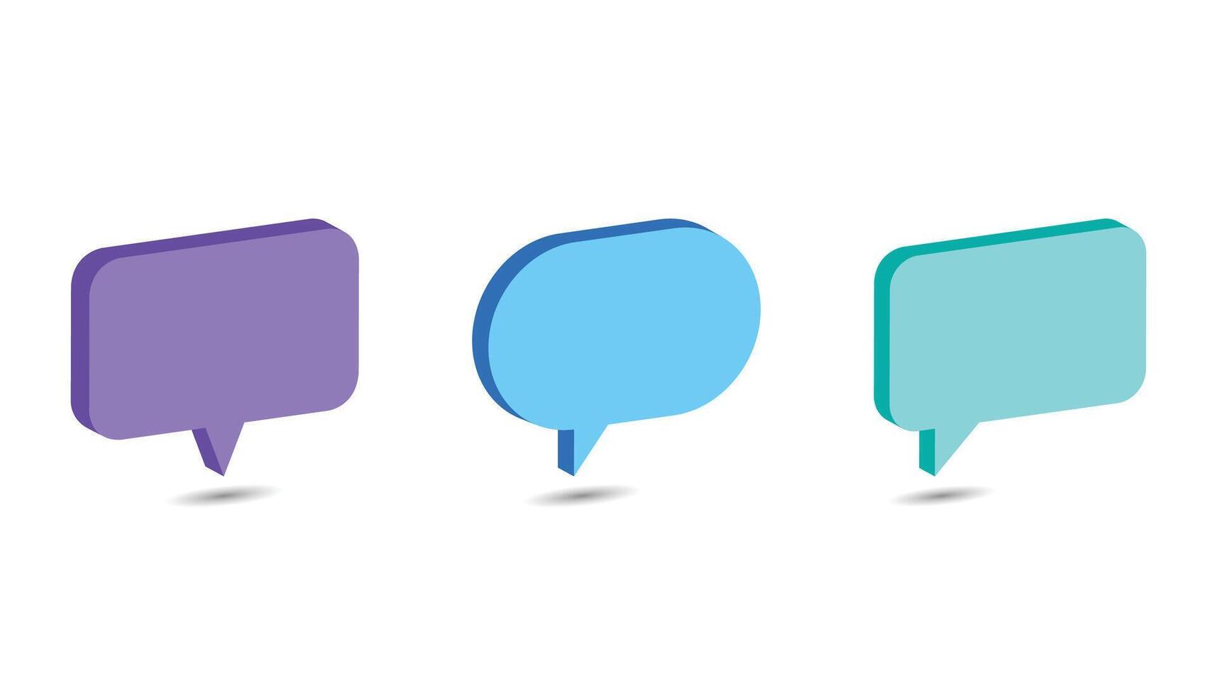 Speech bubble 3d illustration, speak bubble text, chatting box symbol vector