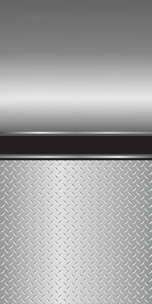 Vertical silver gray metal background, 3D polished chrome metallic and shiny diamond plate texture, illustration vector