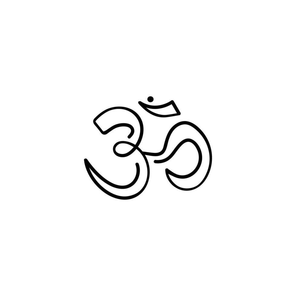 Hinduism Line Style Icon Design vector
