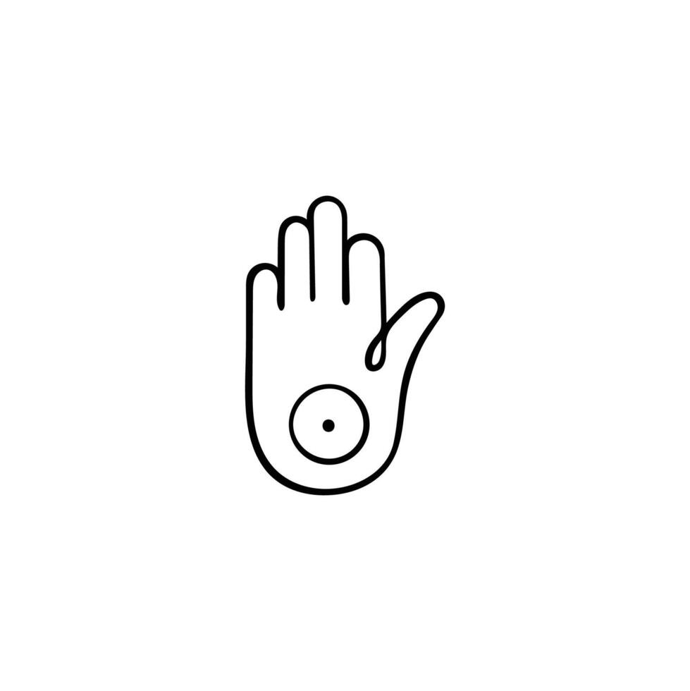 Jainism Line Style Icon Design vector