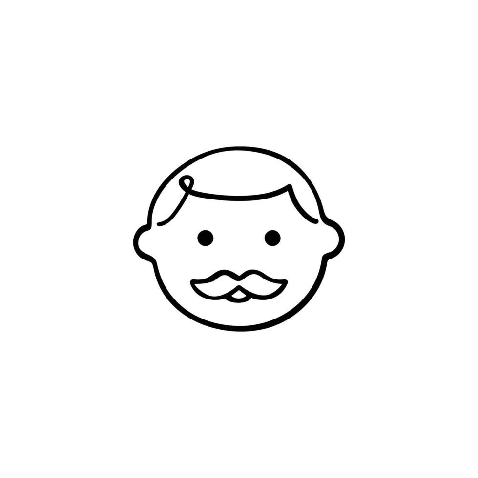 Dad Line Style Icon Design vector