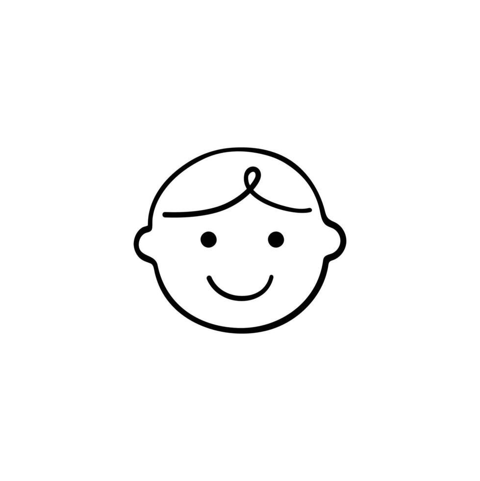 Boy Line Style Icon Design vector