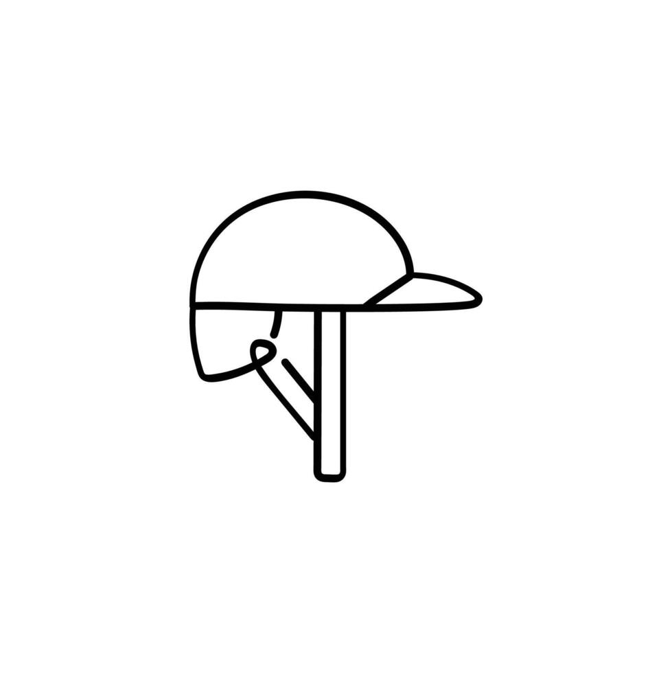 Equestrian Helmet Line Style Icon Design vector
