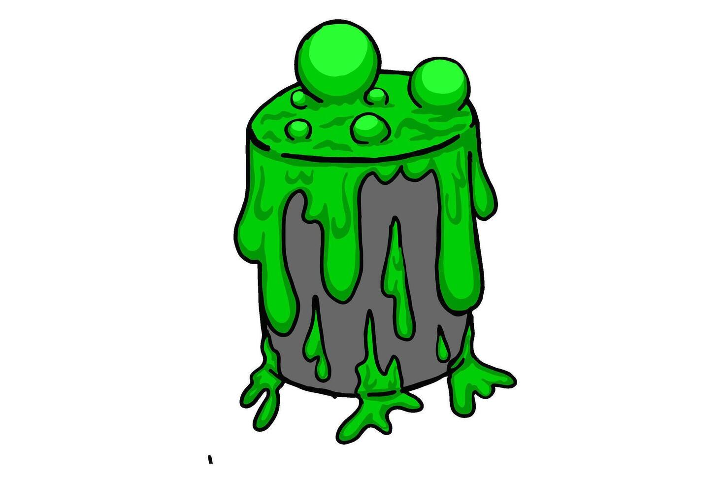A Pot of Boiling Green Elixir Liquid vector