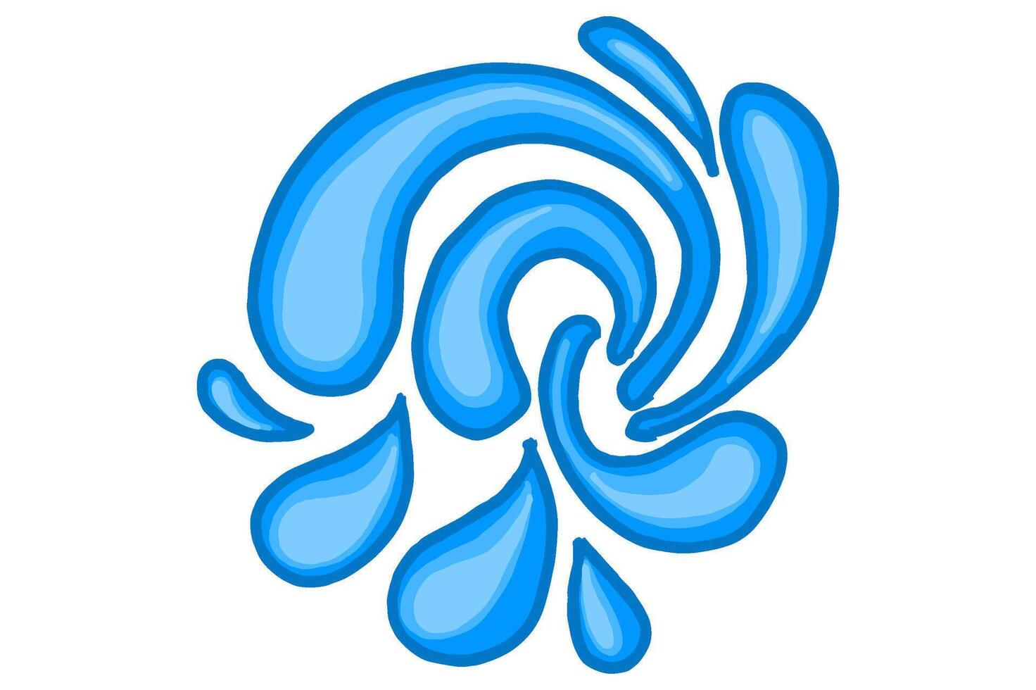 Water Drop Vortex vector