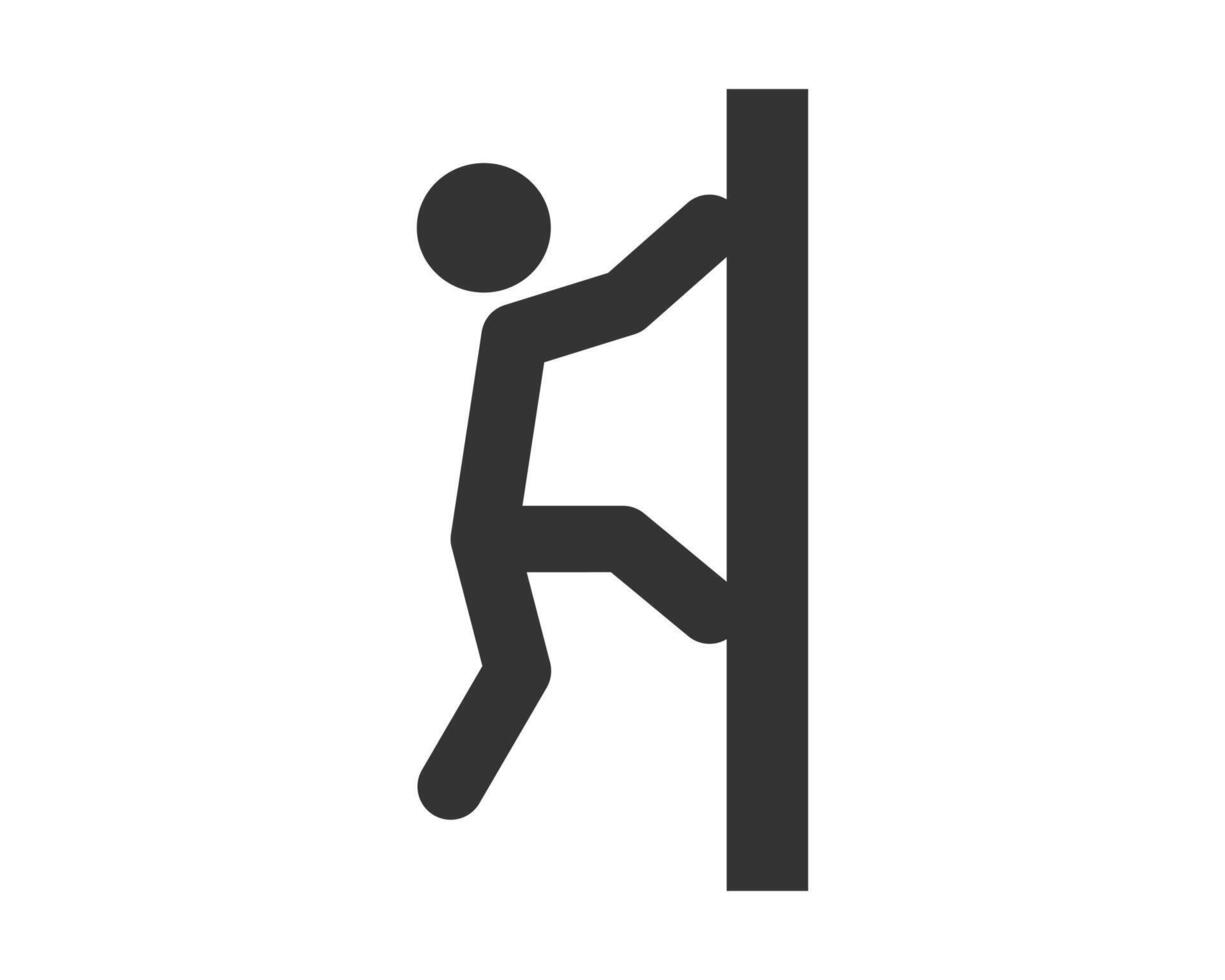 Climbing icon symbol. Man Climbing sign. illustration image. vector