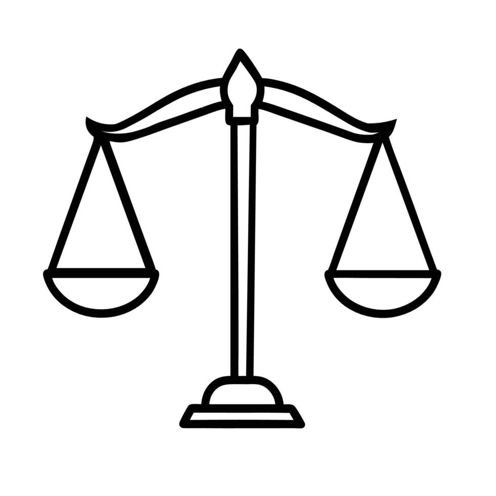 Ethics concept line icon. Simple element illustration. Ethics, law, dignity amd justice concept outline symbol design vector