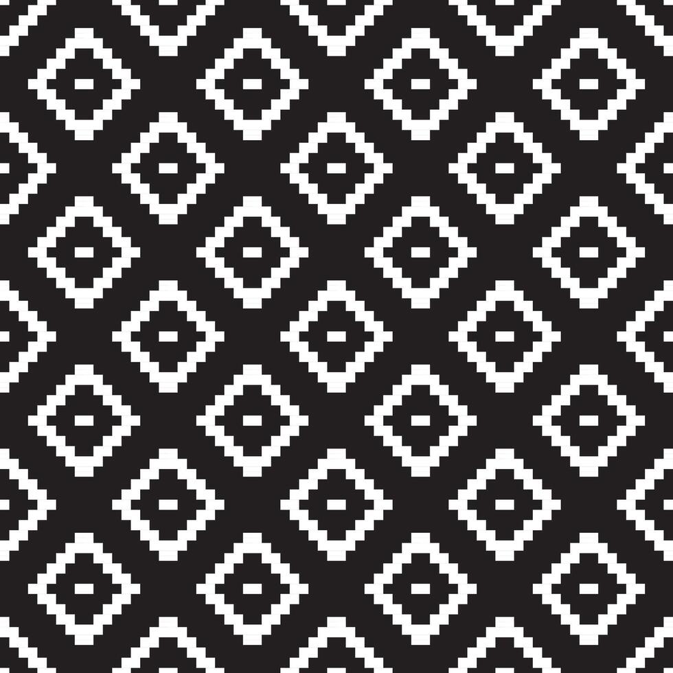 abstract ethnic on black background art.seamless pattern in tribal,folk embroidery,and Mexican style. Aztec geometric art ornament print.Design for carpet,cover.wallpaper,wrapping,fabric,clothing. vector