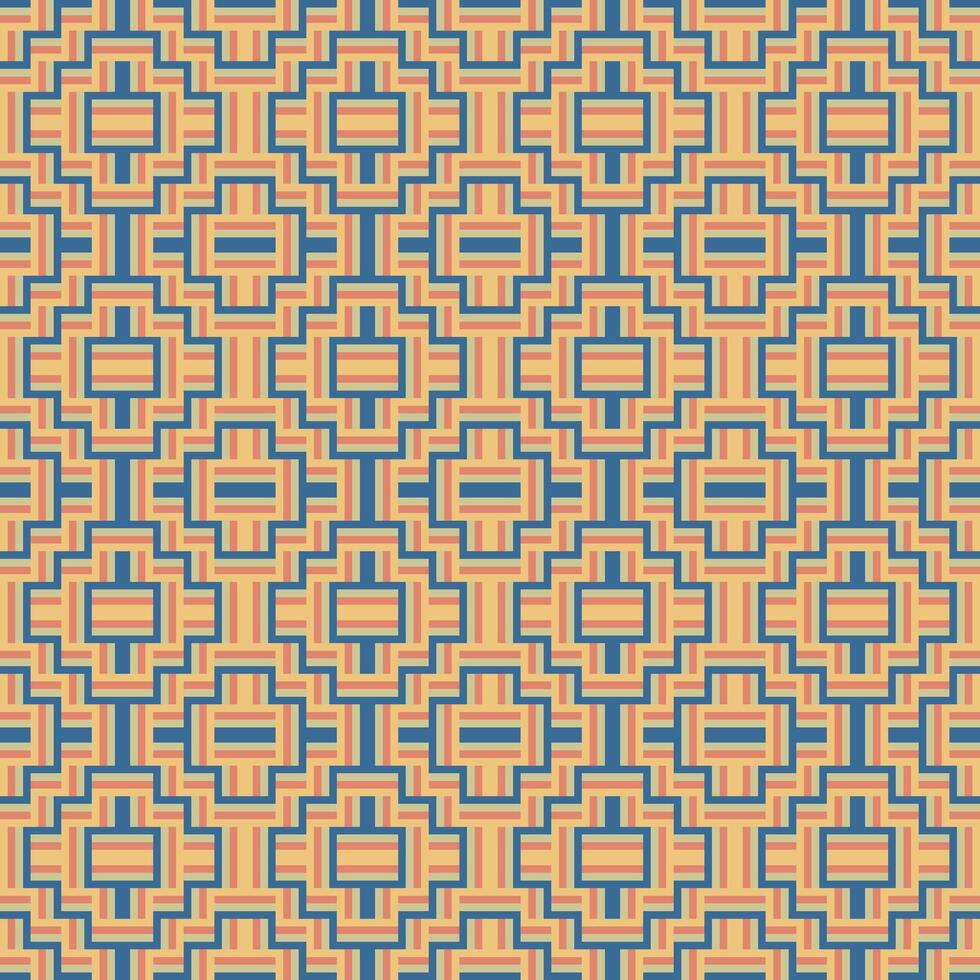 abstract ethnic art on yellow background.seamless pattern in tribal,folk embroidery,and Mexican style. Aztec geometric art ornament print.Design for carpet,cover.wallpaper,wrapping,fabric,clothing. vector