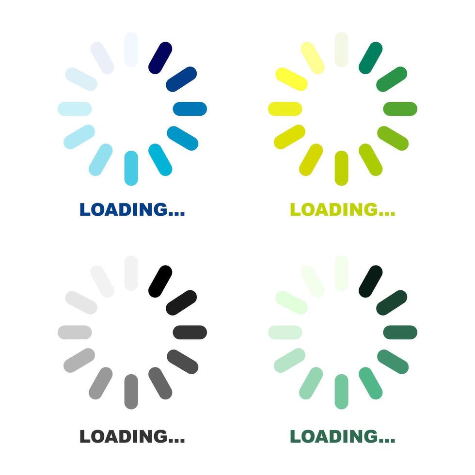 download icons set. load. Circular loader. illustration vector