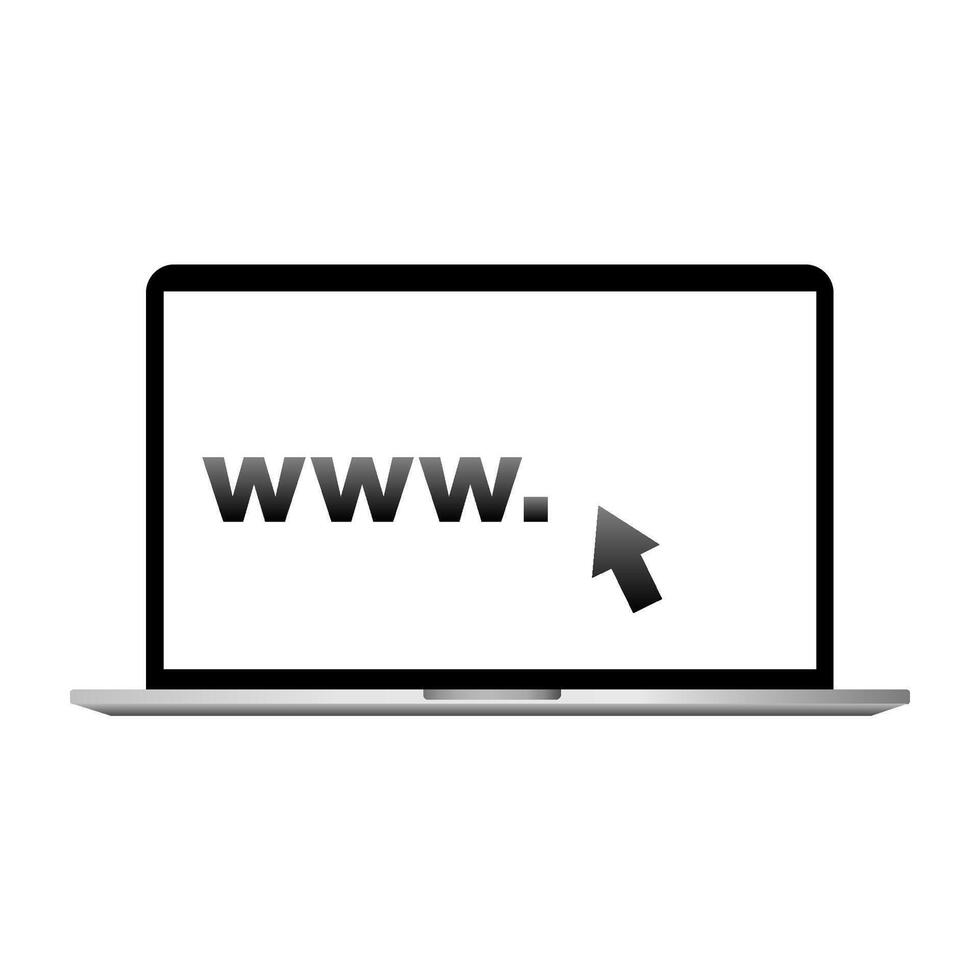 monitor with mouse cursor icon from computer concept. Click. illustration vector