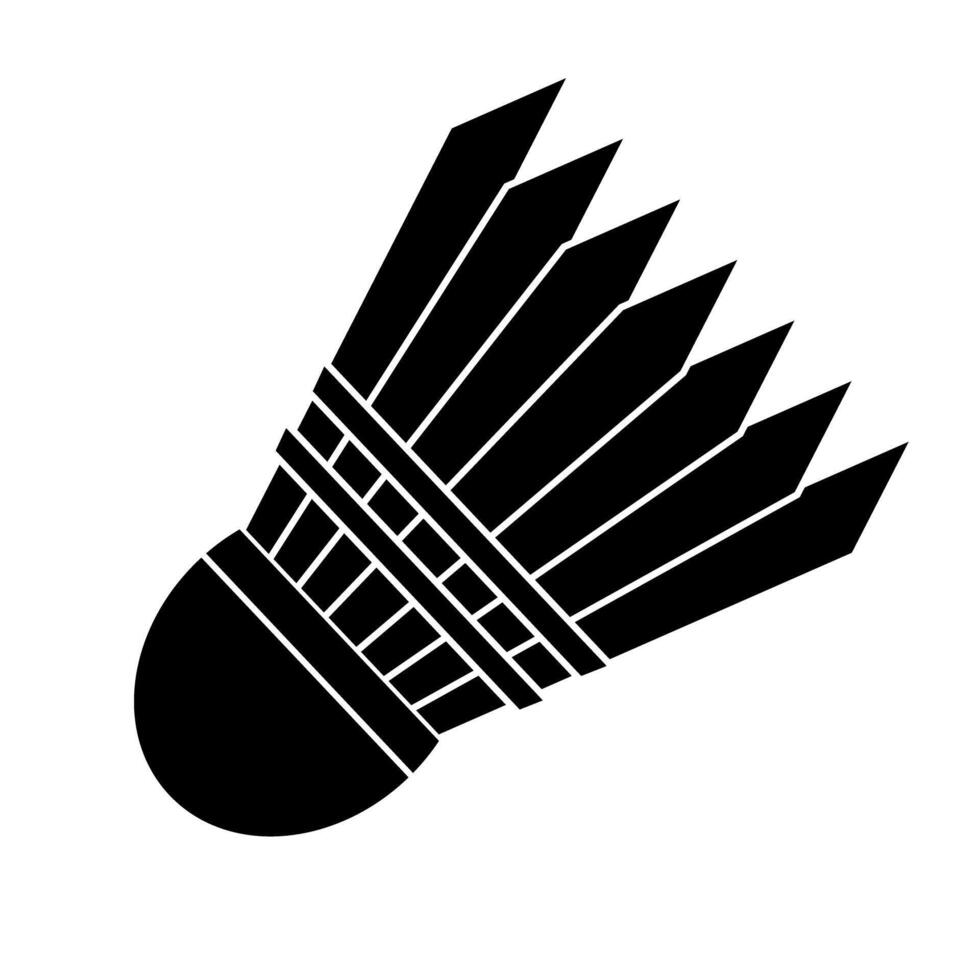 Badminton shuttlecock silhouette. Badminton birdie silhouette. vector