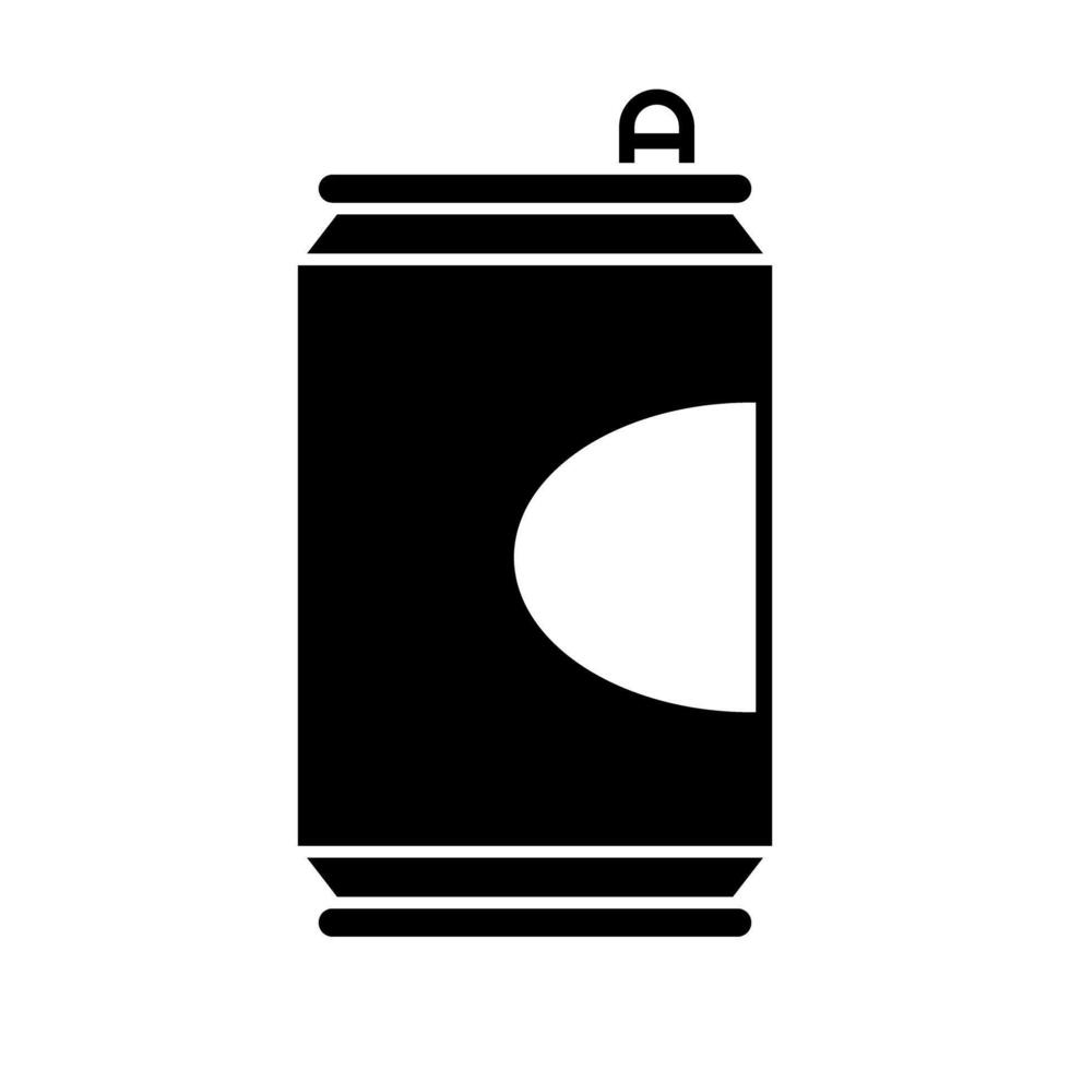 Juice can silhouette. Soda can silhouette. vector