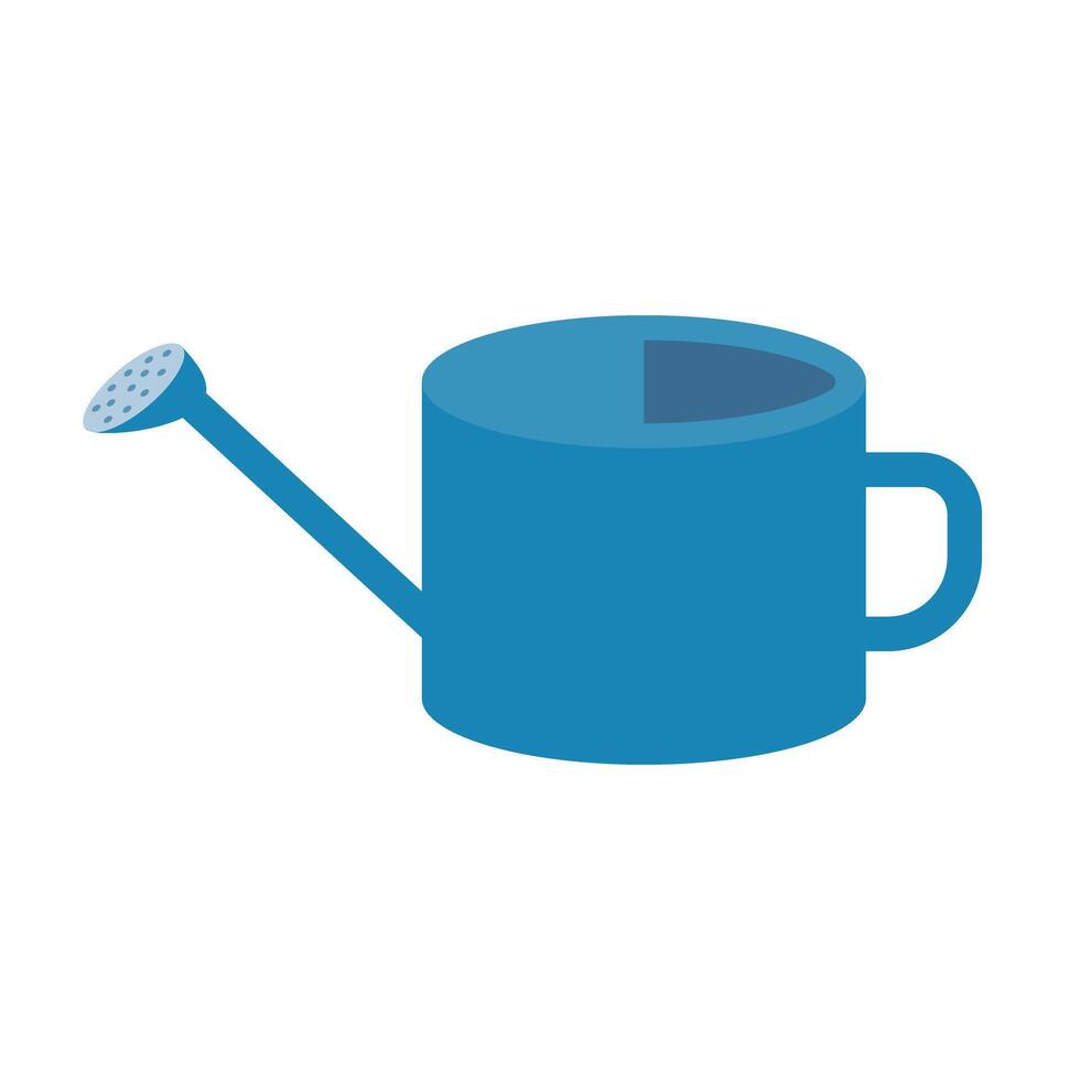 Blue watering can icon. vector