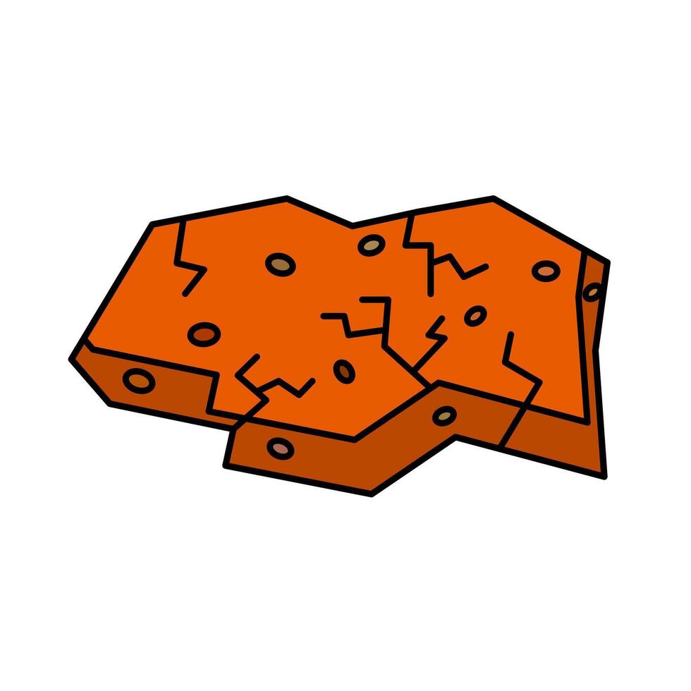 Flat design bauxite icon. vector