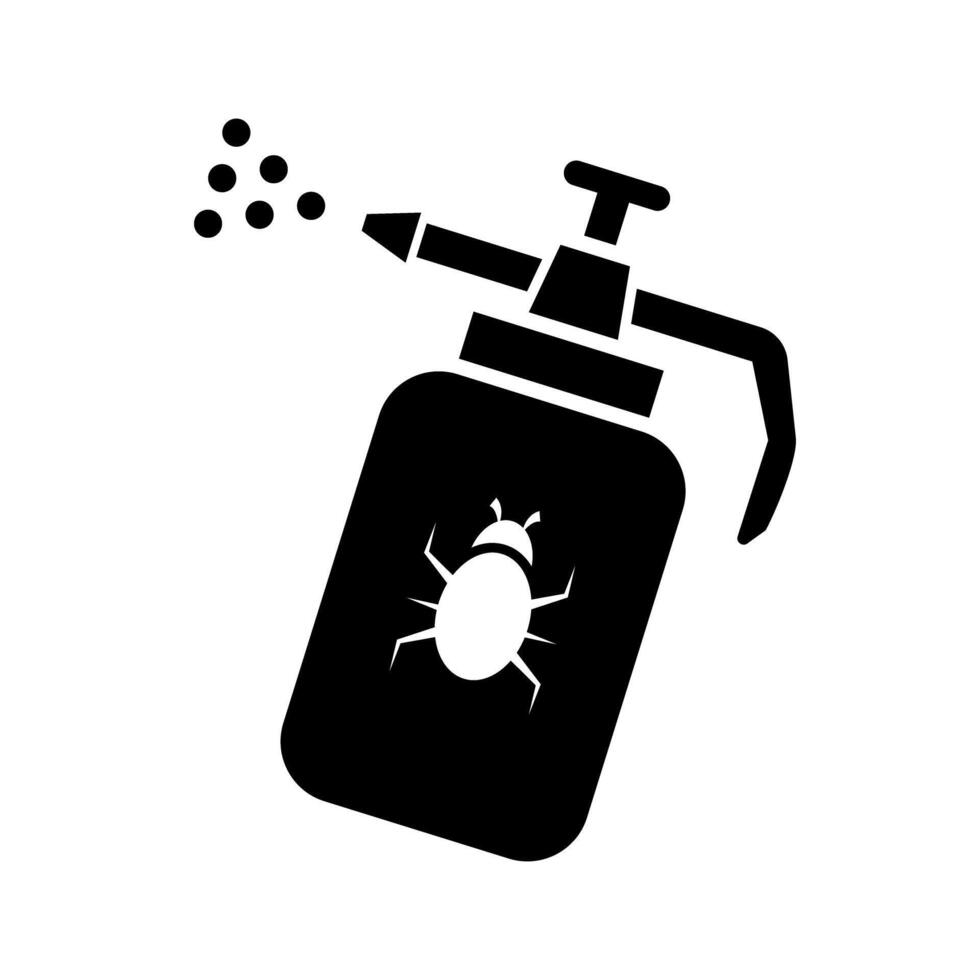 Pesticide spray silhouette icon. vector