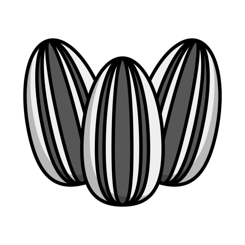 Three sunflower seeds icon. vector