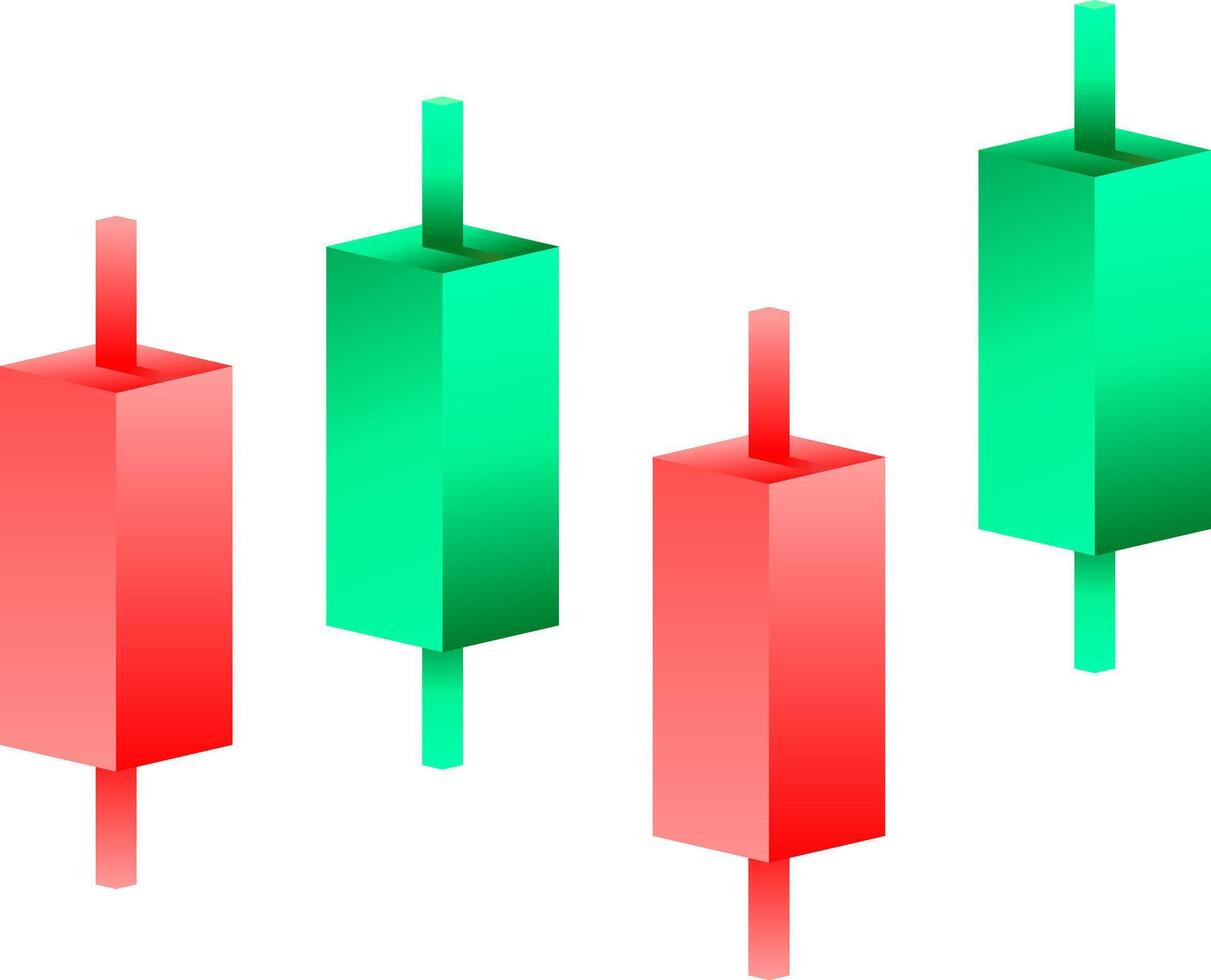Candlestick chart icon vector