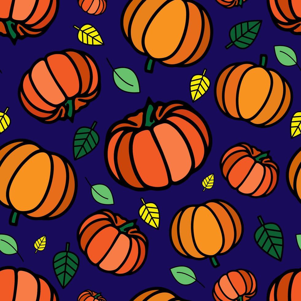 Thanksgiving seamless pattern. Autumn-themed repeat print. vector