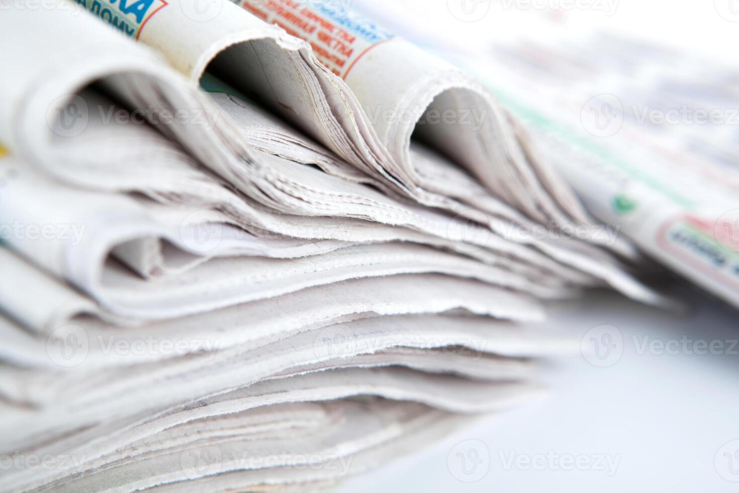 stack of newspapers close-up photo