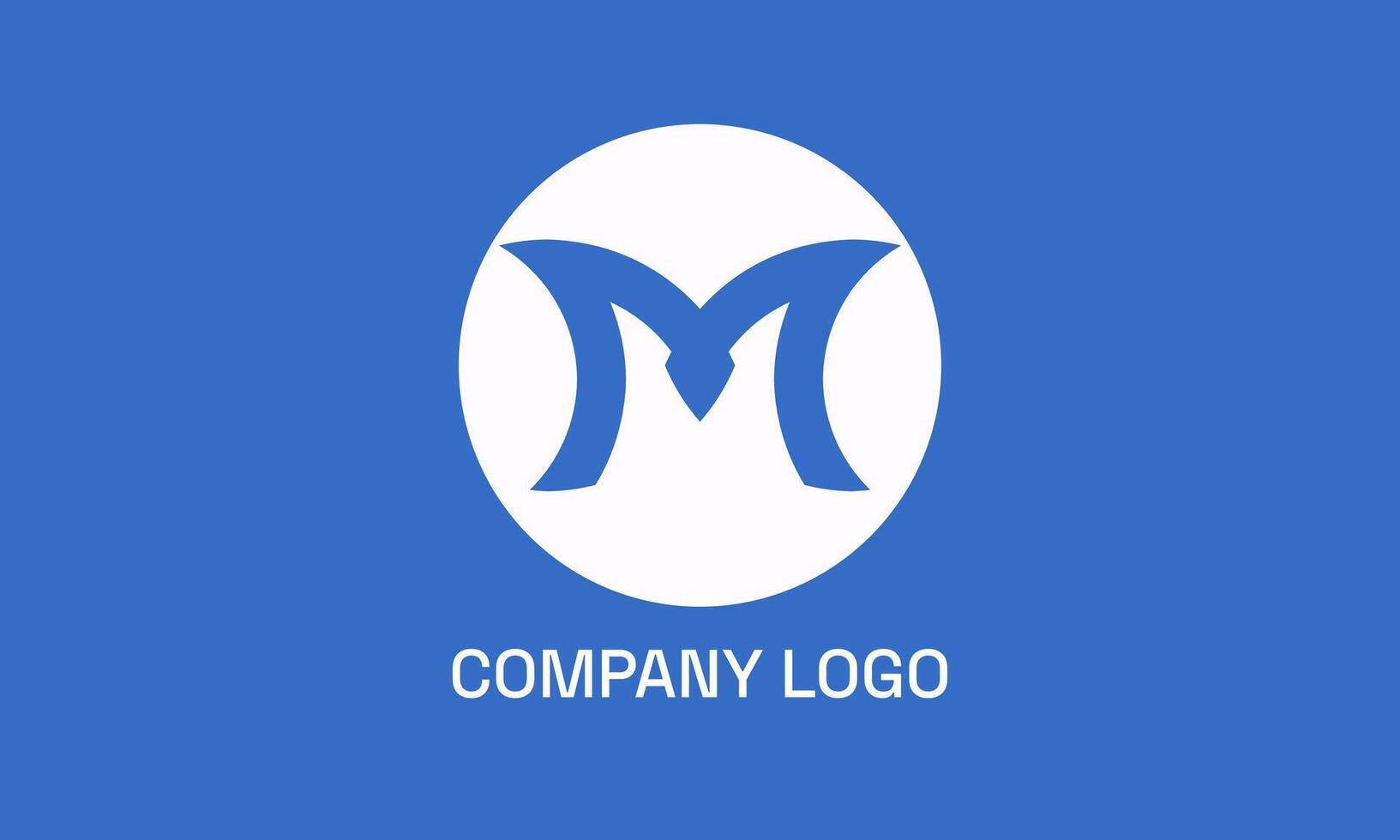 M in the circle Elegant and creative Logo for your Business vector