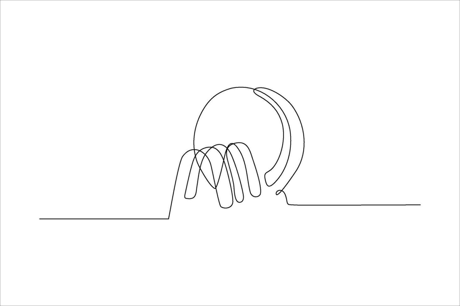 dish rack continuous line illustration vector