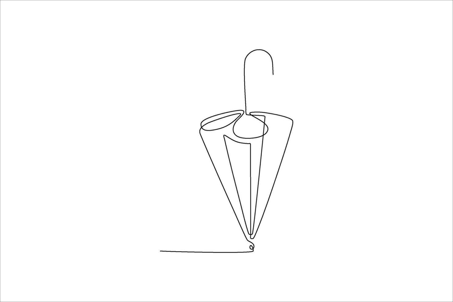 umbrella continuous line illustration vector