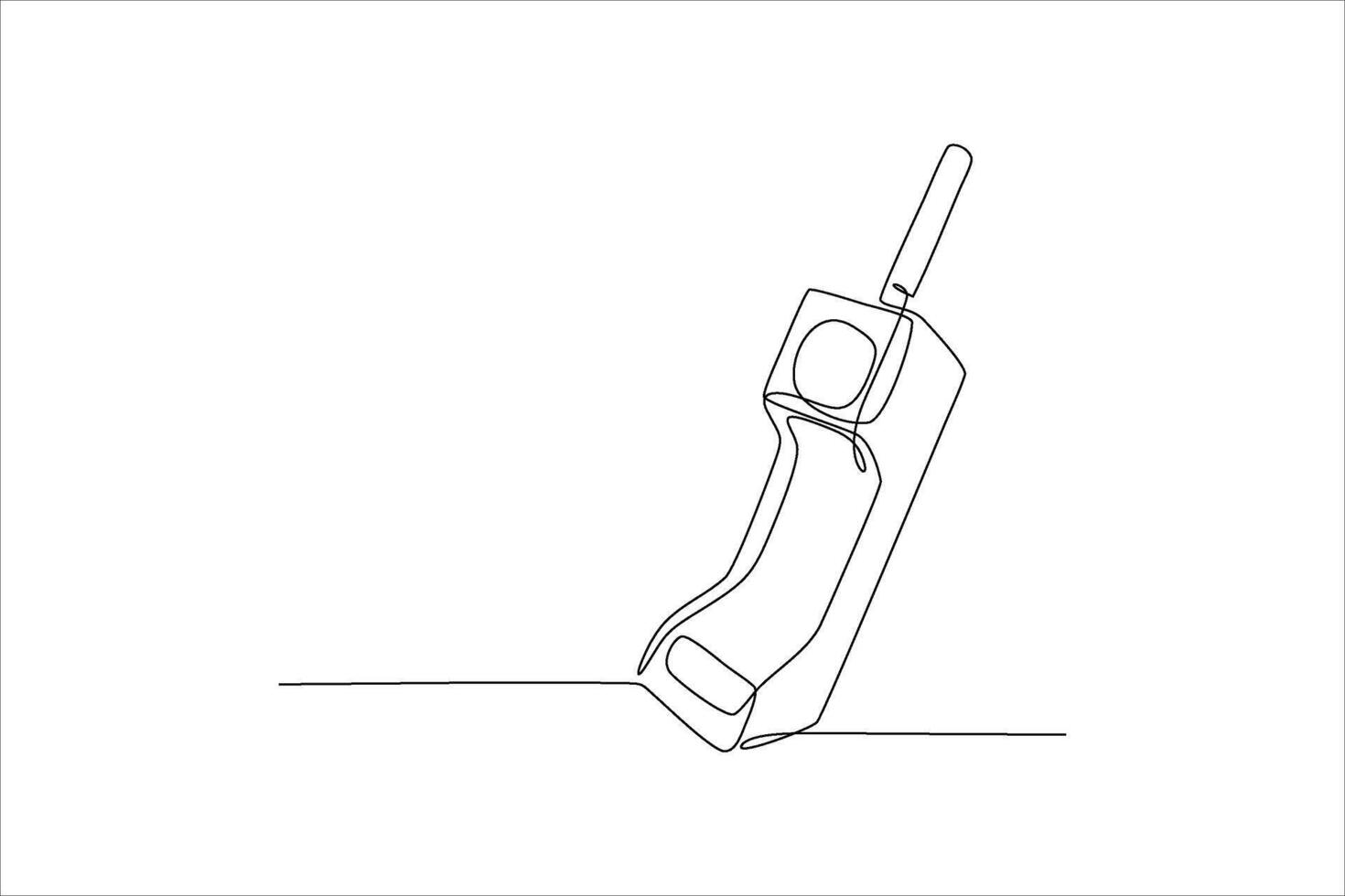 vintage mobile phone continuous line illustration vector