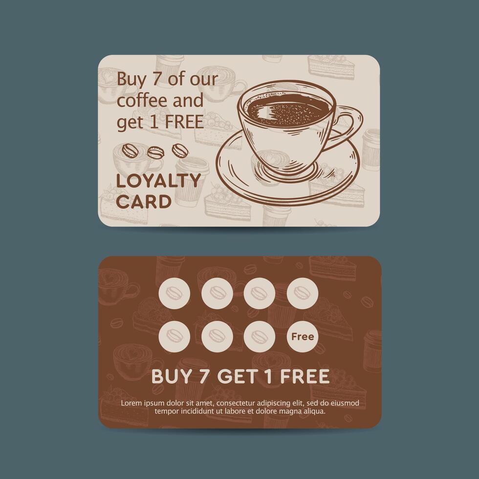 Bonus card hand drawn style, . vector
