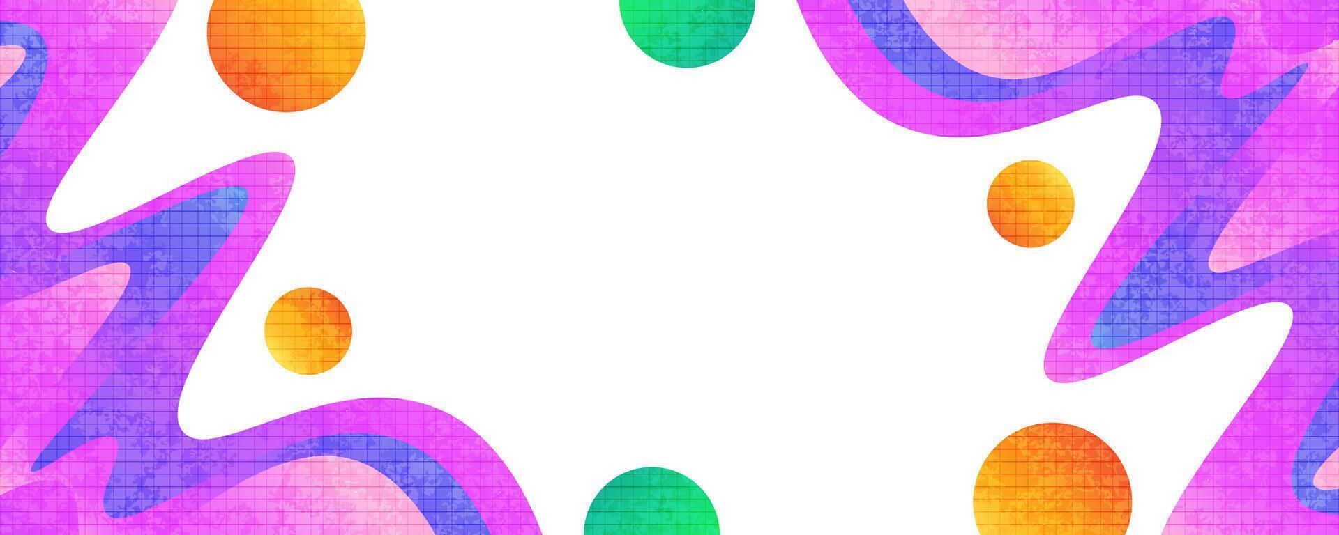 Vibrant and Creative Cover or Banner Design Template in Colorful Gradient. Abstract Layout Design with Texture Effect vector