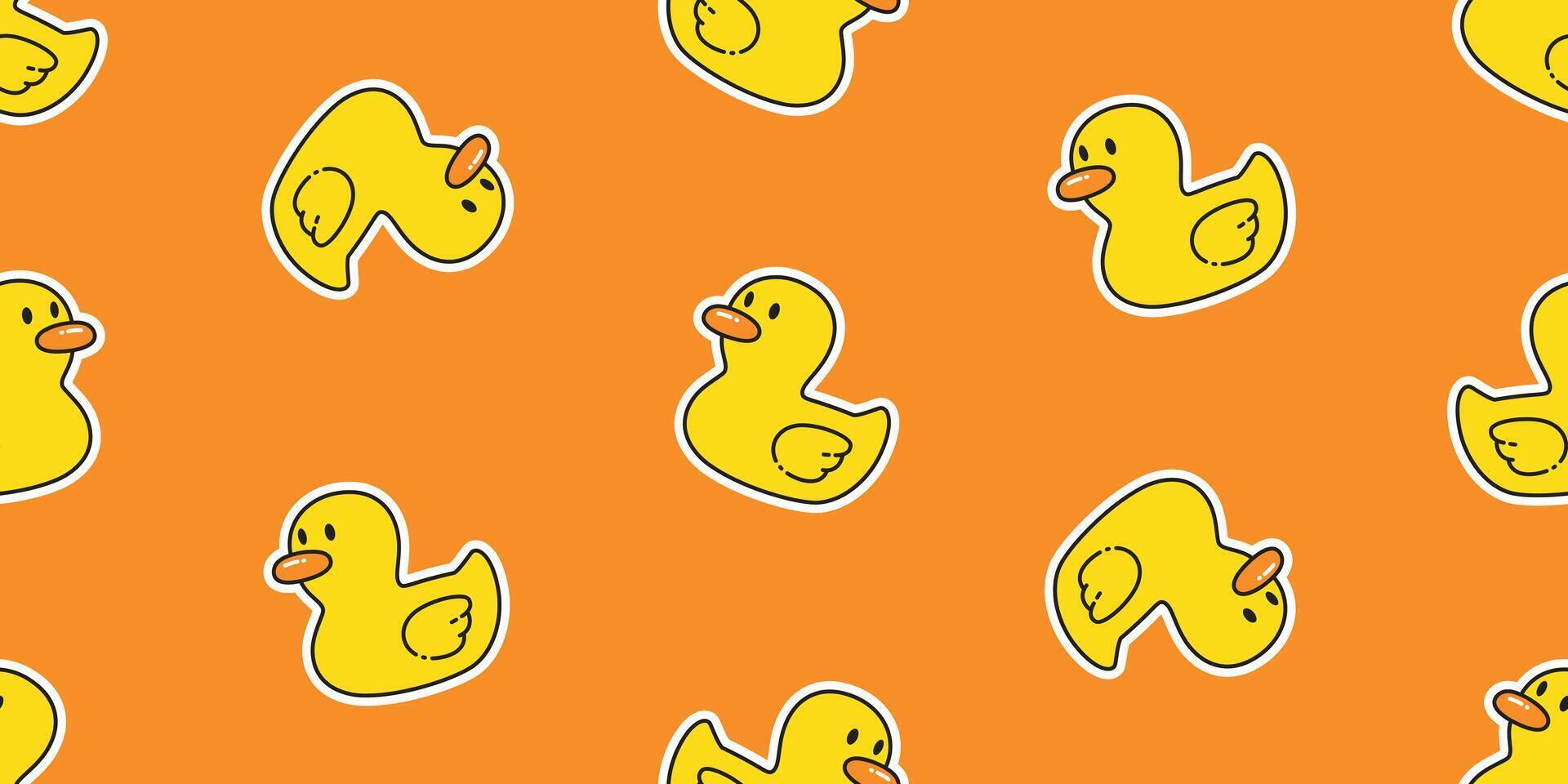 duck seamless pattern rubber duck shower bathroom toy bird chicken pet wrapping paper scarf isolated doodle cartoon animal tile wallpaper repeat background illustration design vector