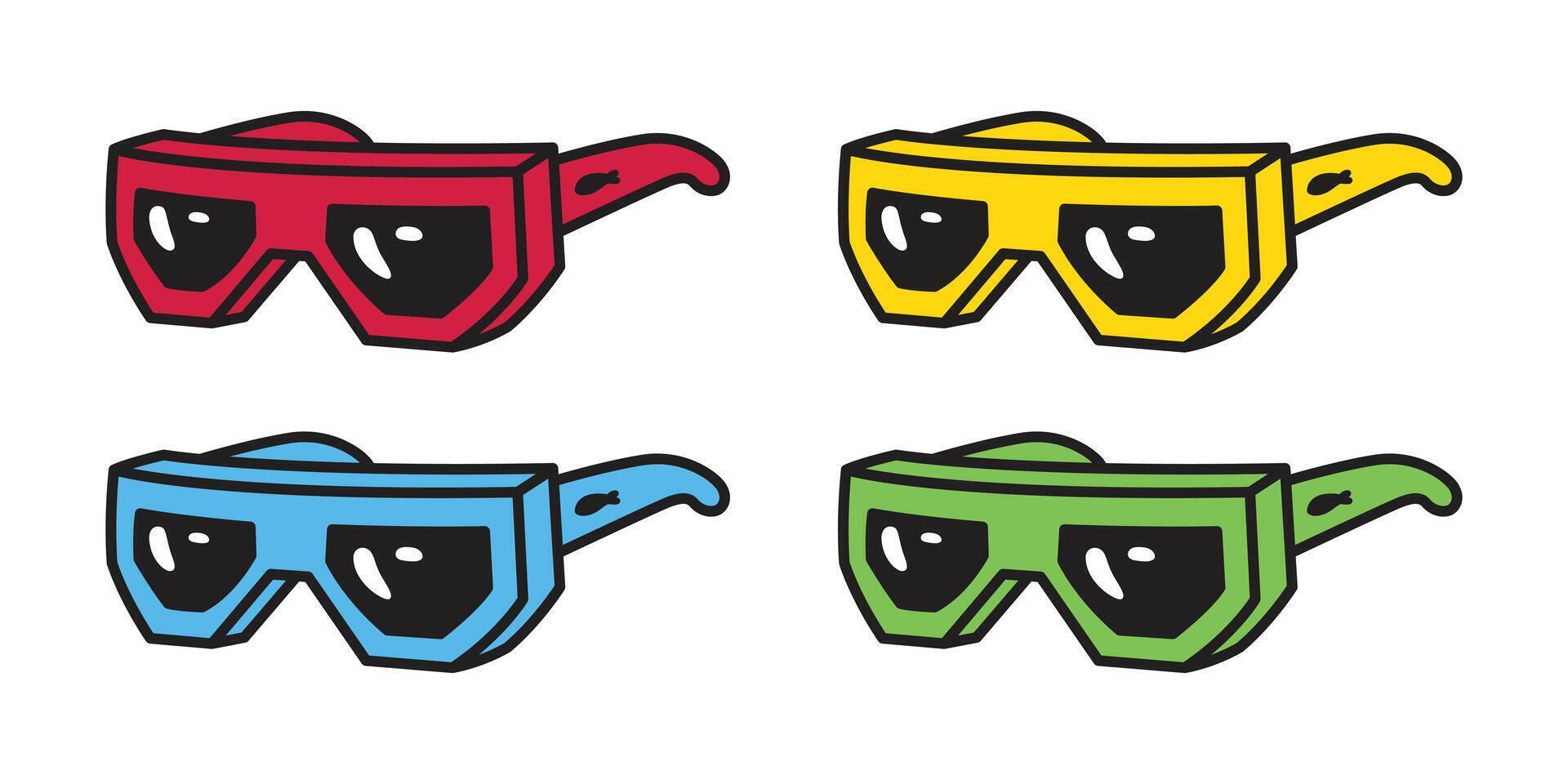 sunglasses icon logo cartoon character eyeglasses eyewear doodle illustration clip art design vector