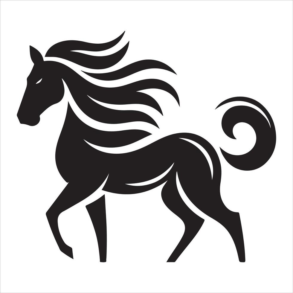 Horse Emblem Design for Regal Rider Graphic Horse Logo Graphic Icon Steed Symbol vector