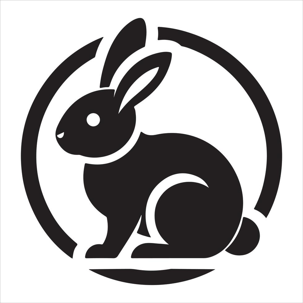Rabbit vectors silhouette