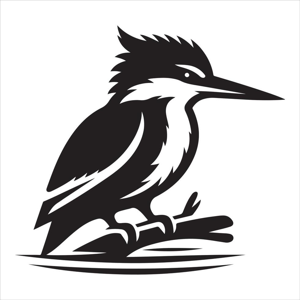 Lovely graphic of a kingfisher bird in flight vector
