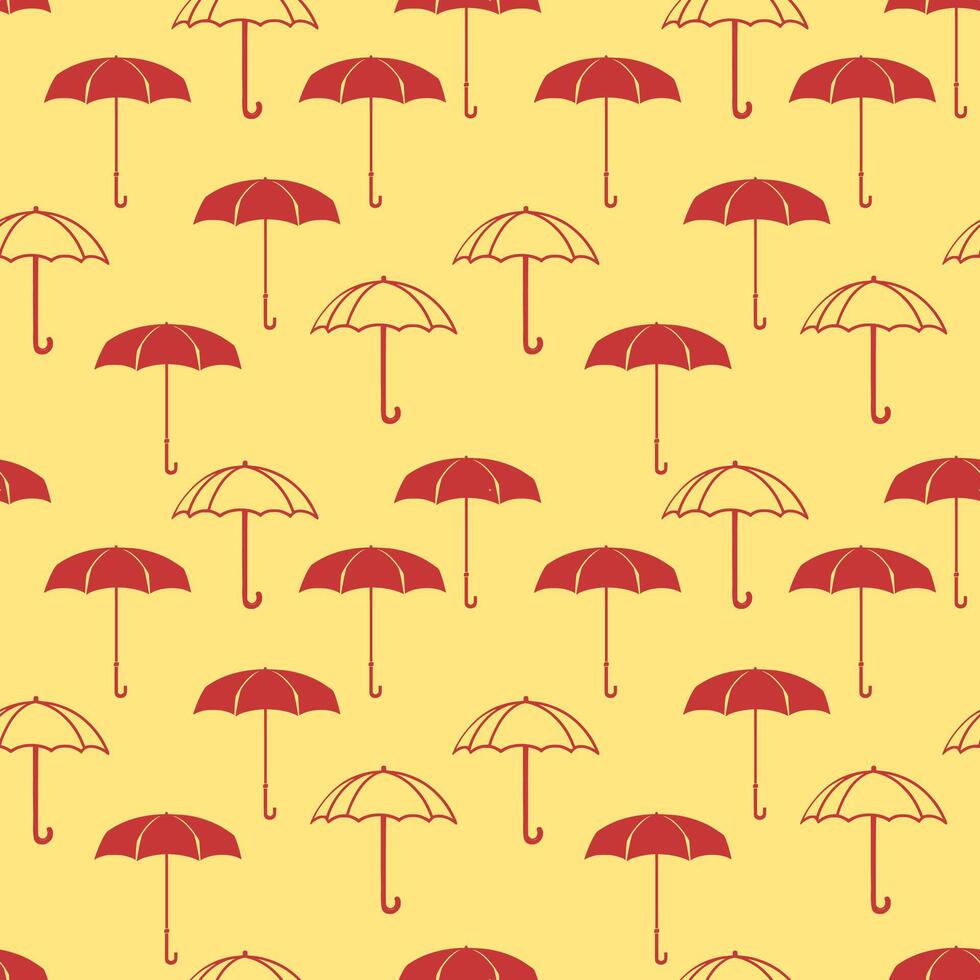 a seamless pattern with an attractive and simple umbrella icon. Suitable for application to fabric, paper and walls vector