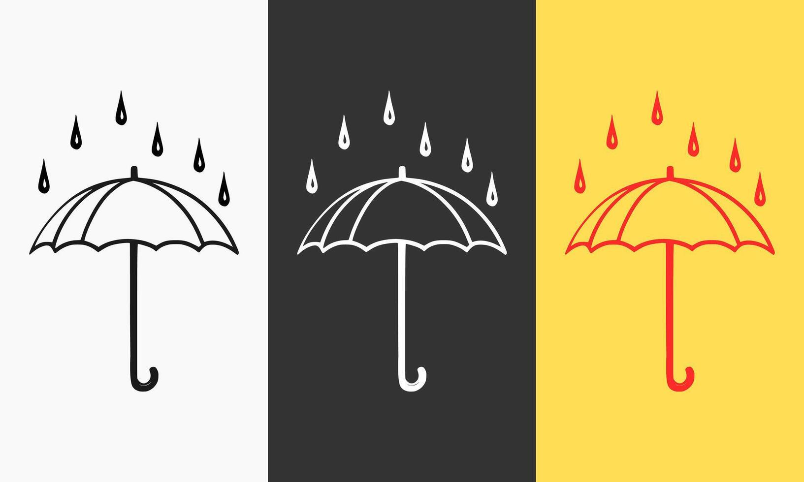 A collection of funny umbrella icons. Suitable for applied to fabrics, paper and walls vector