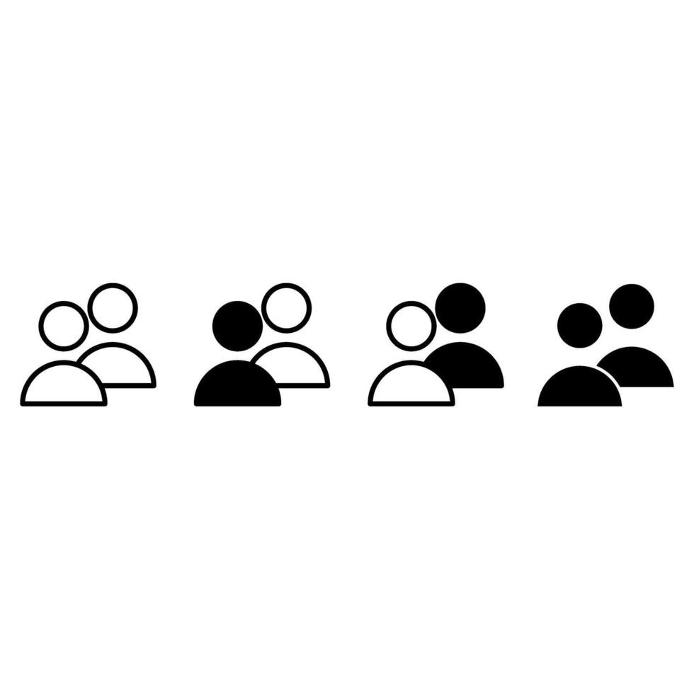 User icon set. People illustration sign collection. Man symbol. vector