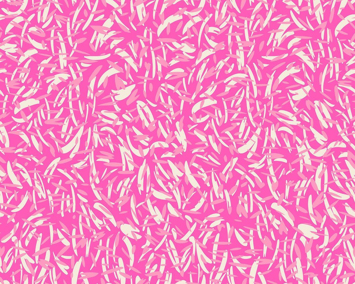 Abstract layered dots seamless pattern. Pink spotted background with organic shapes, drops, spots, circles, snowflakes. hand drawn sketch texture print vector