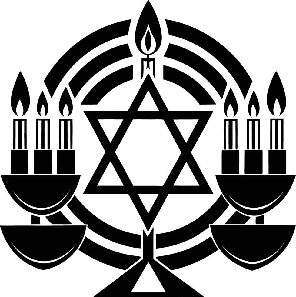 Jewish holiday hanukkah clipart vector