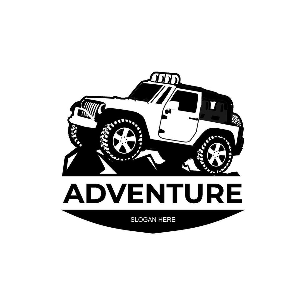 offroad adventure 4x4 logo vector