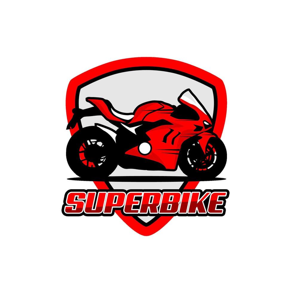 superbike motorcycle logo design vector