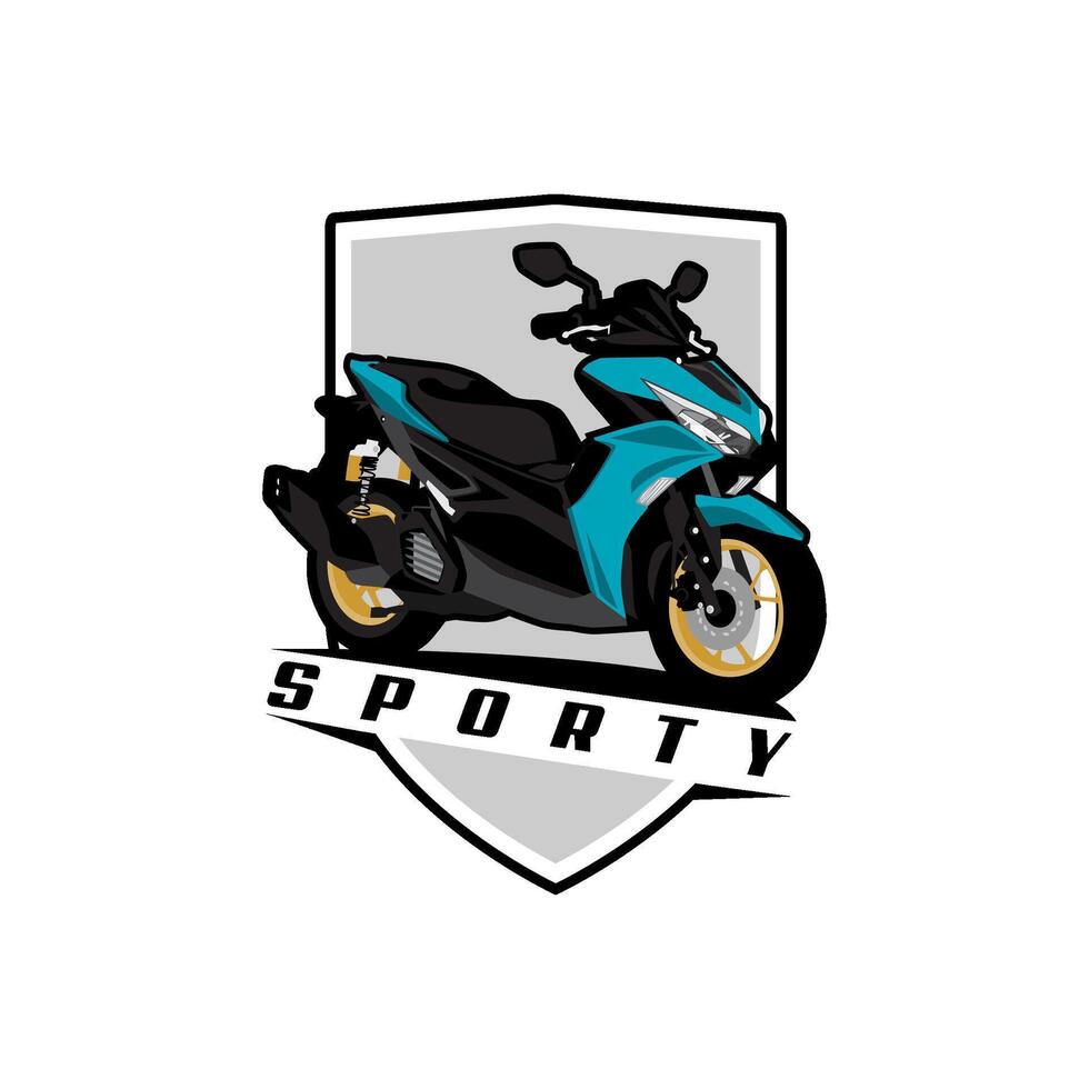 logo motorcycle scooter automatic sports vector