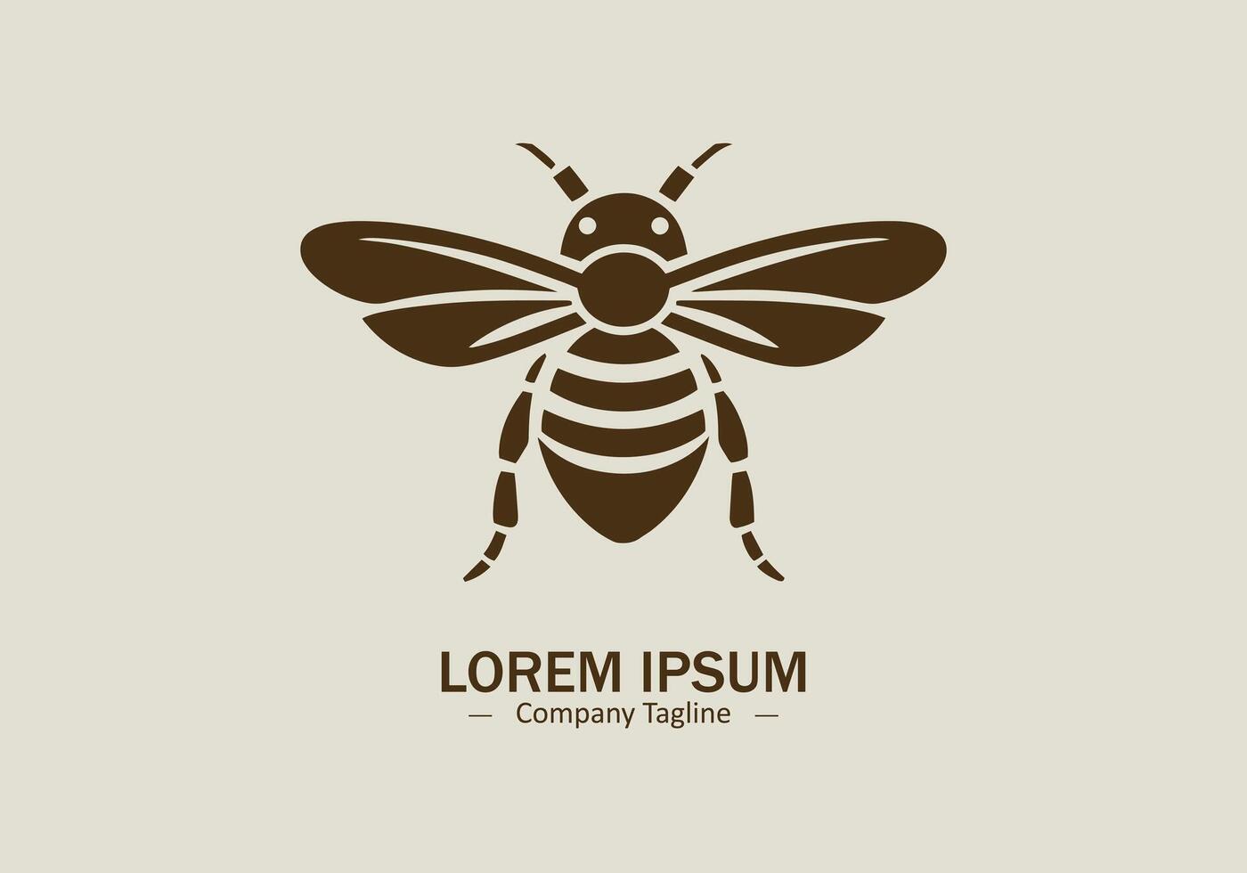 Honey bee icon logo style silhouette isolated on white background vector
