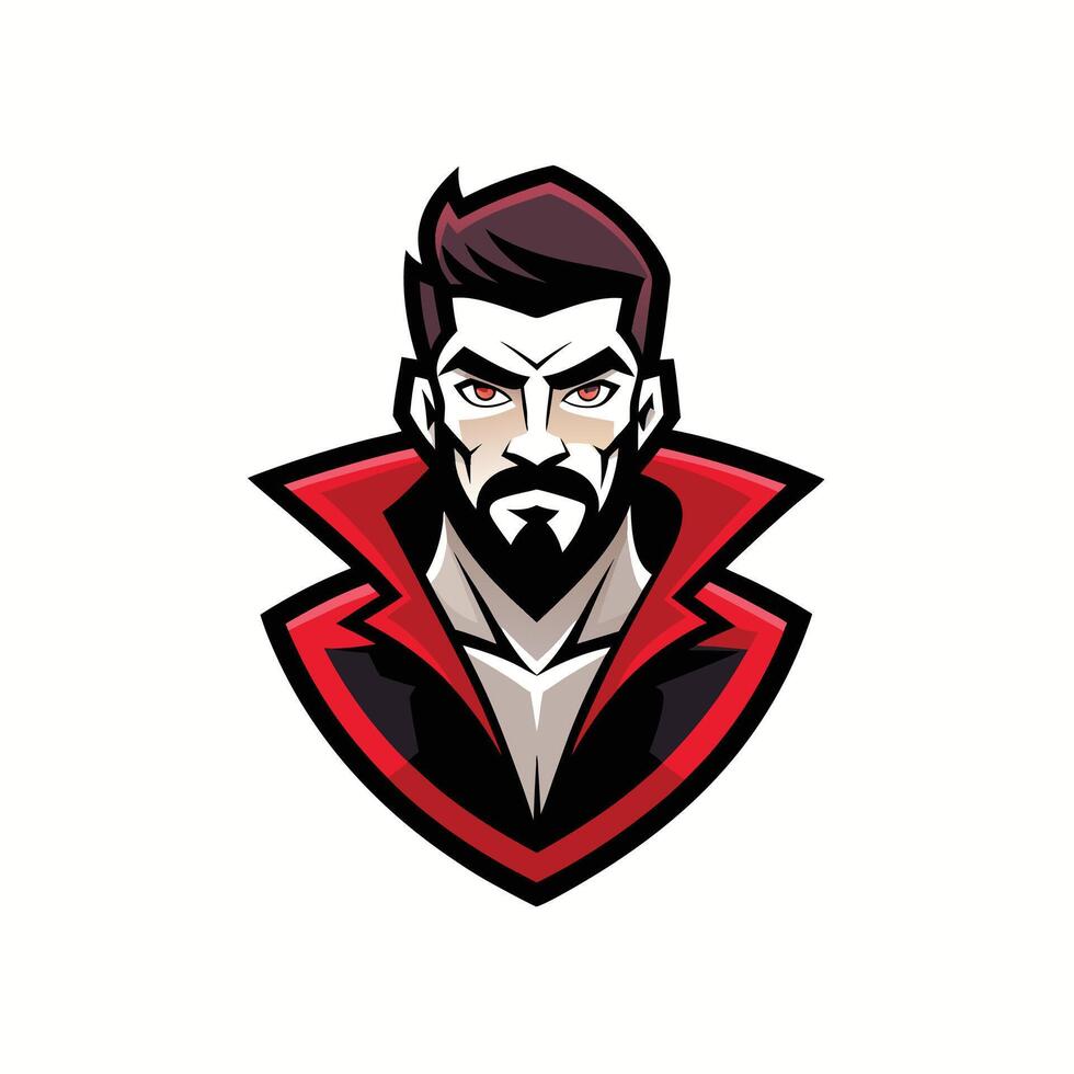 Stylish man mascot logo icon design isolated vector